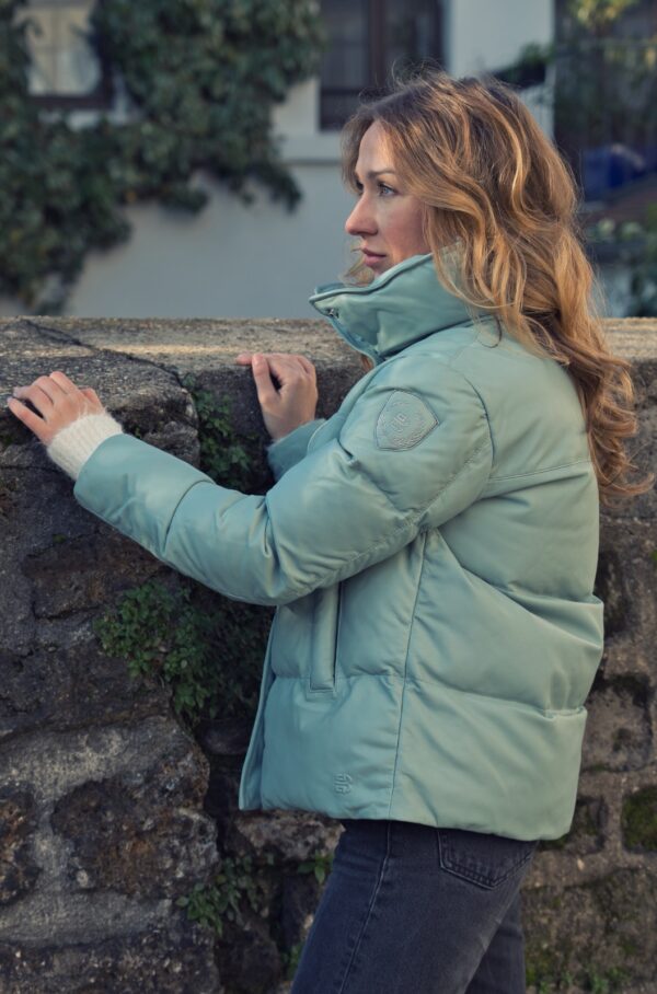 Light Green Puffer Jacket Paris