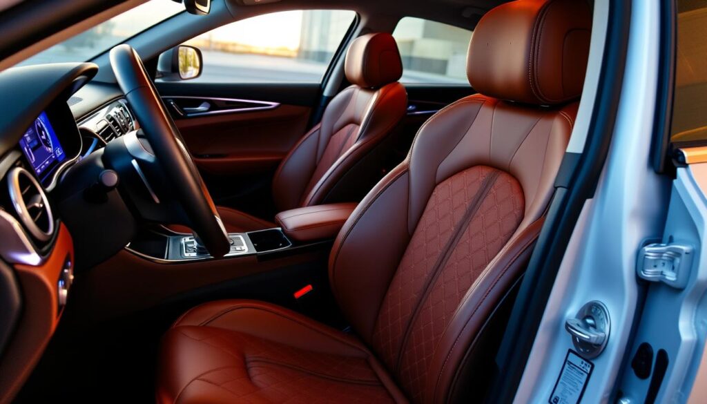 Leather car interior